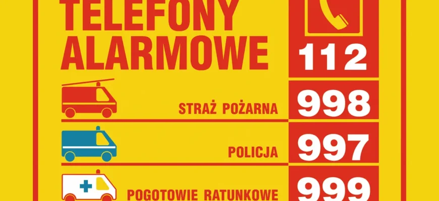 Таблица с основными номерами телефонов экстренных служб Польши