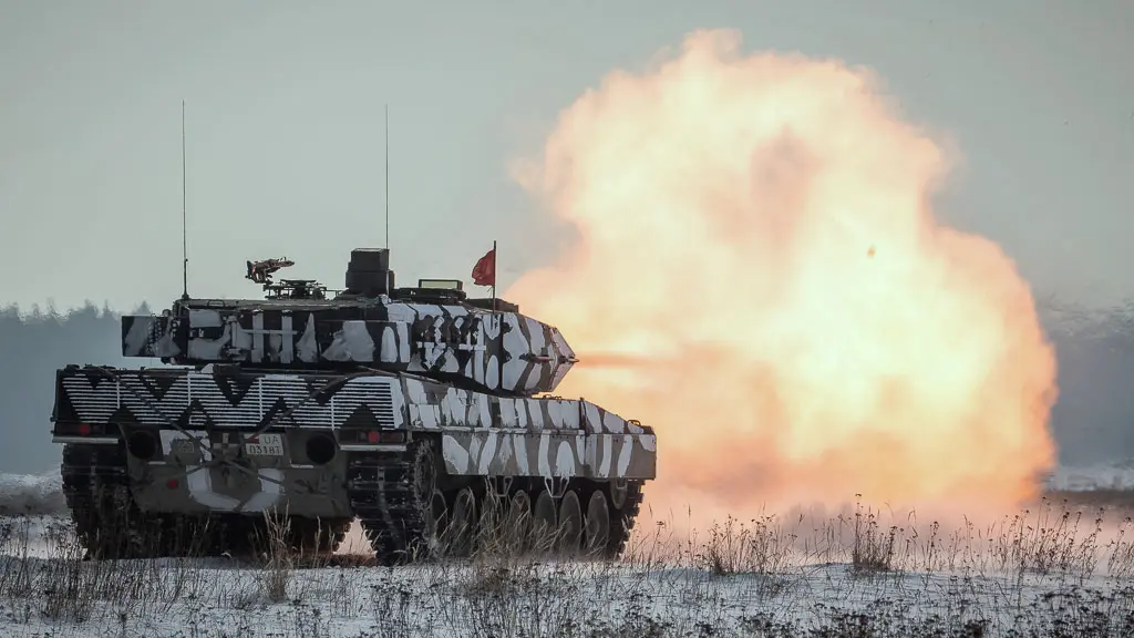 Польский танк Leopard на учениях