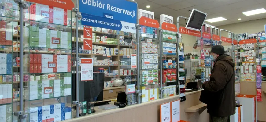 Тест на коронавирус в аптеке в Польше